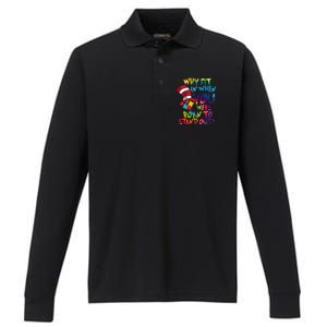 Autism Born To Stand Out Performance Long Sleeve Polo