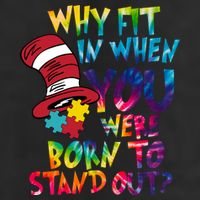 Autism Born To Stand Out Adult Drive Performance Visor
