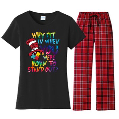 Autism Born To Stand Out Women's Flannel Pajama Set