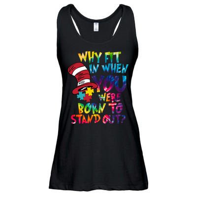 Autism Born To Stand Out Ladies Essential Flowy Tank