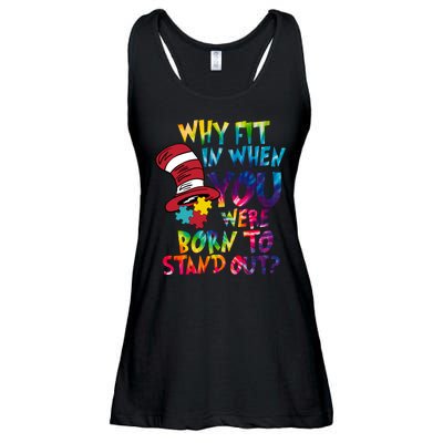 Autism Born To Stand Out Ladies Essential Flowy Tank