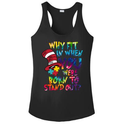 Autism Born To Stand Out Ladies PosiCharge Competitor Racerback Tank