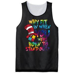 Autism Born To Stand Out Mesh Reversible Basketball Jersey Tank