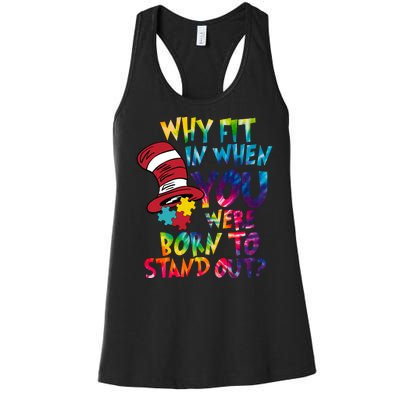 Autism Born To Stand Out Women's Racerback Tank