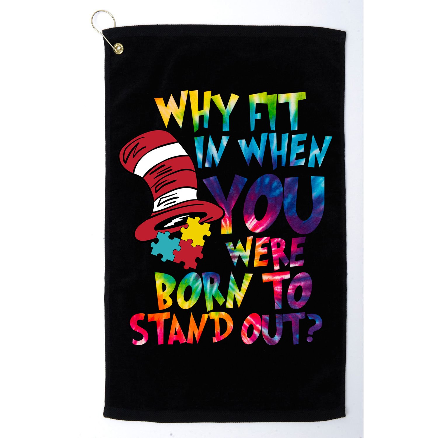 Autism Born To Stand Out Golf Towel