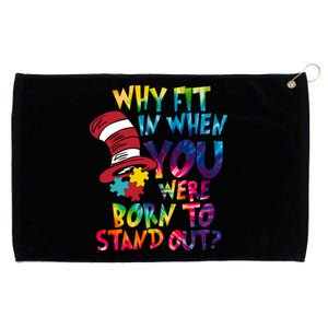 Autism Born To Stand Out Grommeted Golf Towel