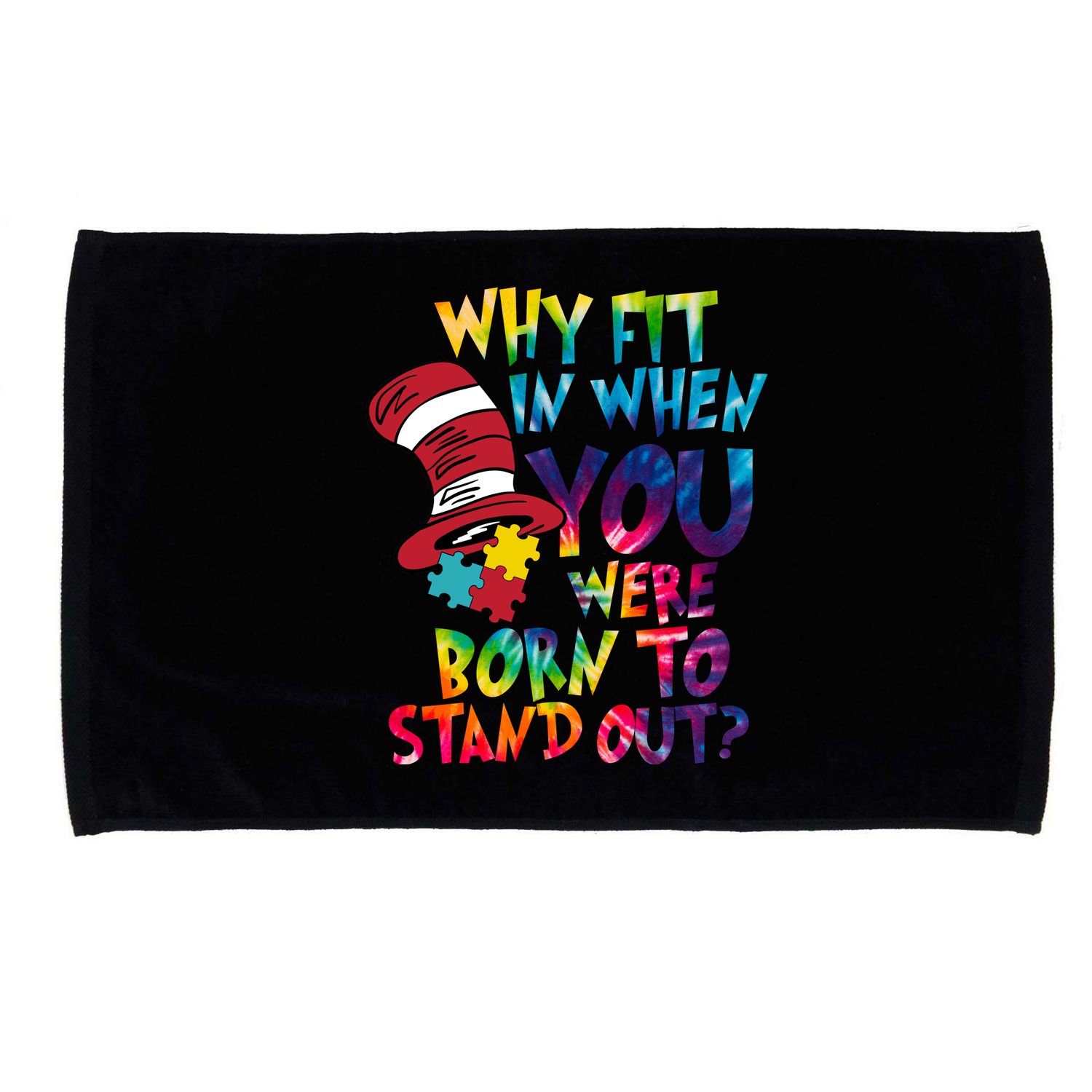 Autism Born To Stand Out Microfiber Hand Towel