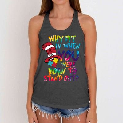 Autism Born To Stand Out Women's Knotted Racerback Tank