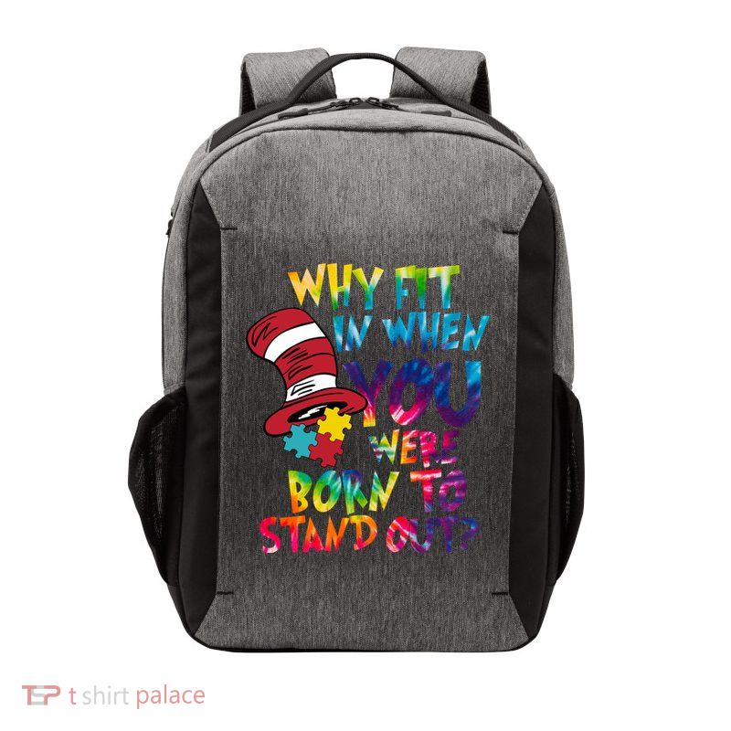 Autism Born To Stand Out Vector Backpack