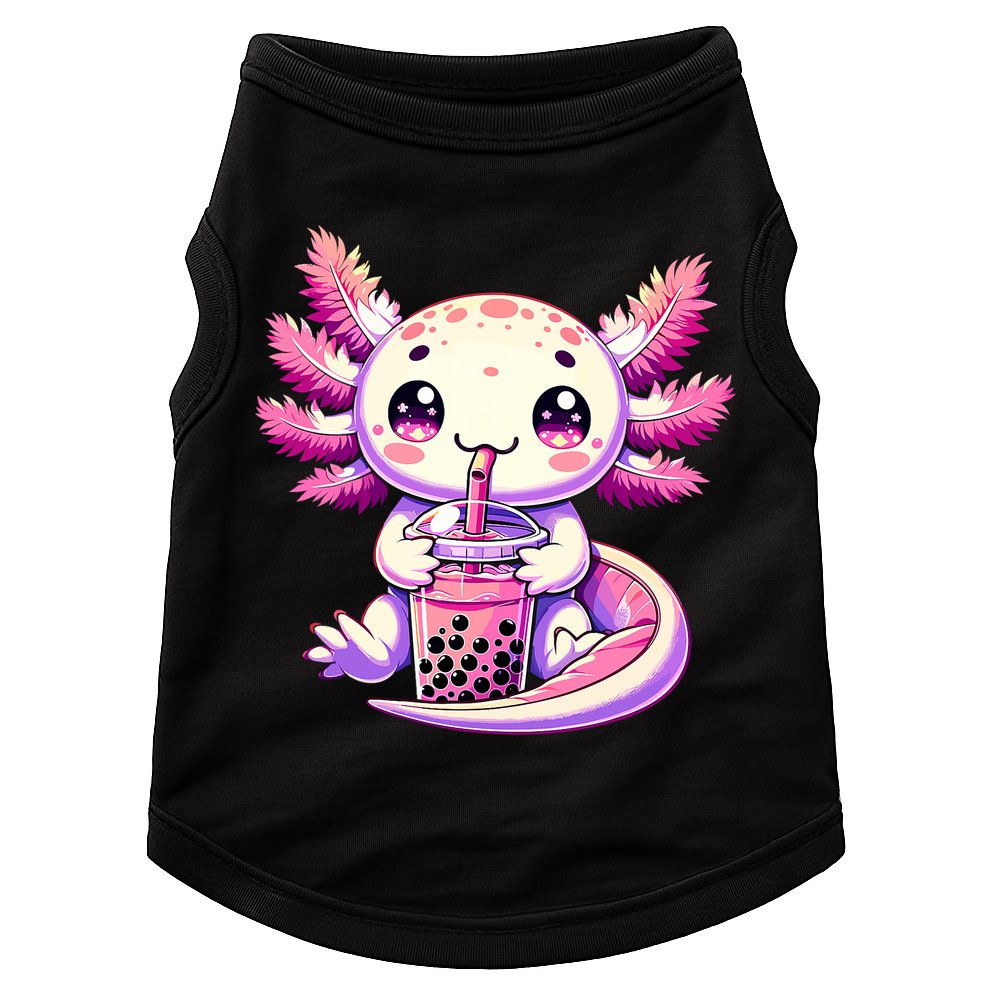 Axolotl Boba Tea Bubble Tea Anime Cute Kawaii Axolotl Doggie Tank