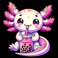 Axolotl Boba Tea Bubble Tea Anime Cute Kawaii Axolotl Cooling Performance Crew T-Shirt