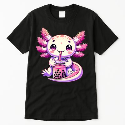 Axolotl Boba Tea Bubble Tea Anime Cute Kawaii Axolotl Tall T-Shirt