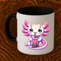Axolotl Boba Tea Bubble Tea Anime Cute Kawaii Axolotl Mug