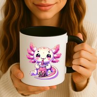 Axolotl Boba Tea Bubble Tea Anime Cute Kawaii Axolotl Mug