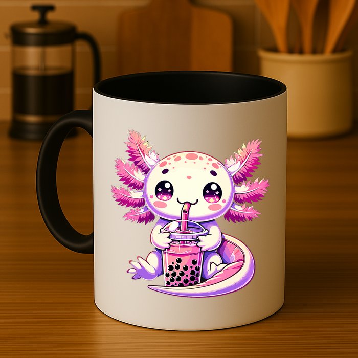Axolotl Boba Tea Bubble Tea Anime Cute Kawaii Axolotl Mug