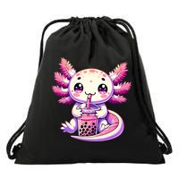 Axolotl Boba Tea Bubble Tea Anime Cute Kawaii Axolotl Drawstring Bag
