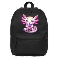 Axolotl Boba Tea Bubble Tea Anime Cute Kawaii Axolotl 16 in Basic Backpack