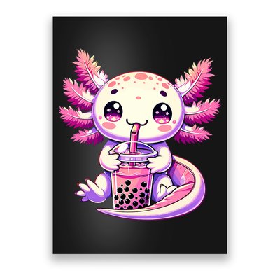 Axolotl Boba Tea Bubble Tea Anime Cute Kawaii Axolotl Poster