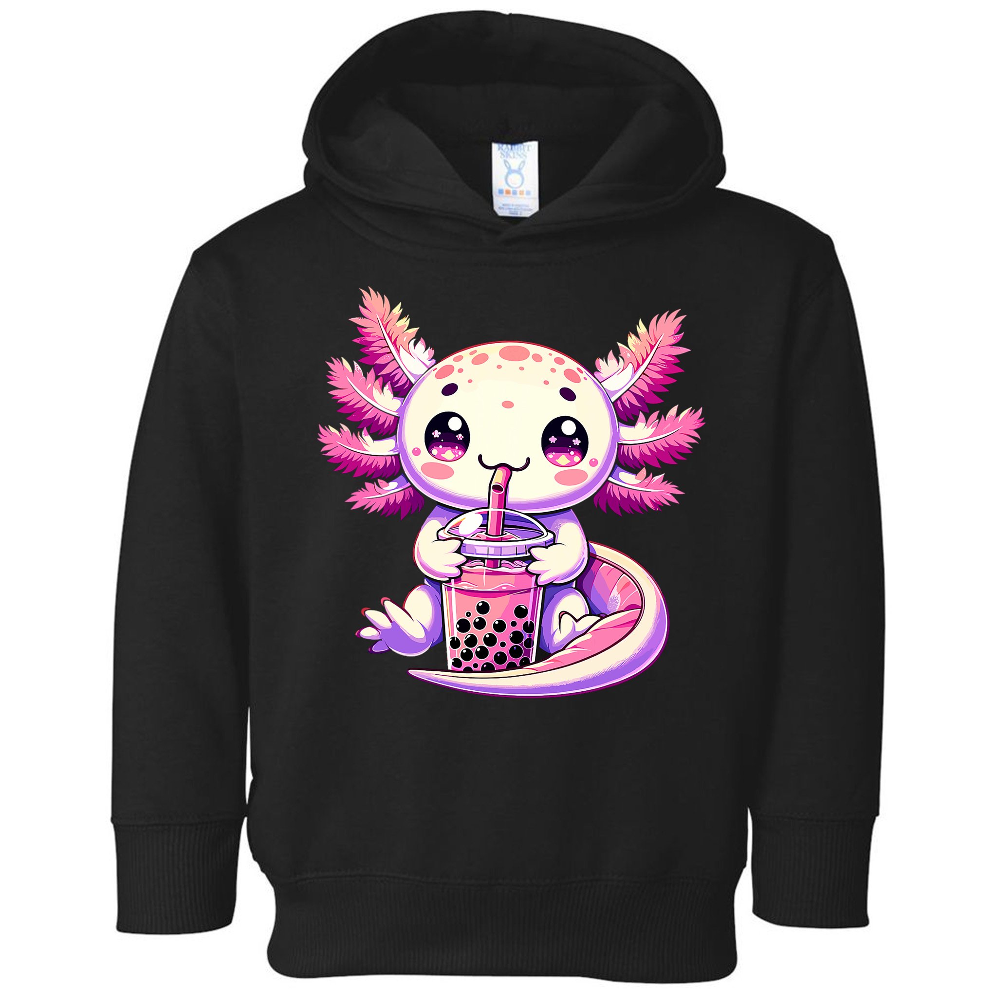 Axolotl Boba Tea Bubble Tea Anime Cute Kawaii Axolotl Toddler Hoodie