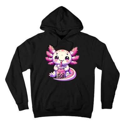 Axolotl Boba Tea Bubble Tea Anime Cute Kawaii Axolotl Tall Hoodie