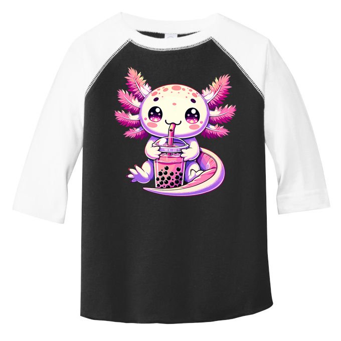 Axolotl Boba Tea Bubble Tea Anime Cute Kawaii Axolotl Toddler Fine Jersey T-Shirt