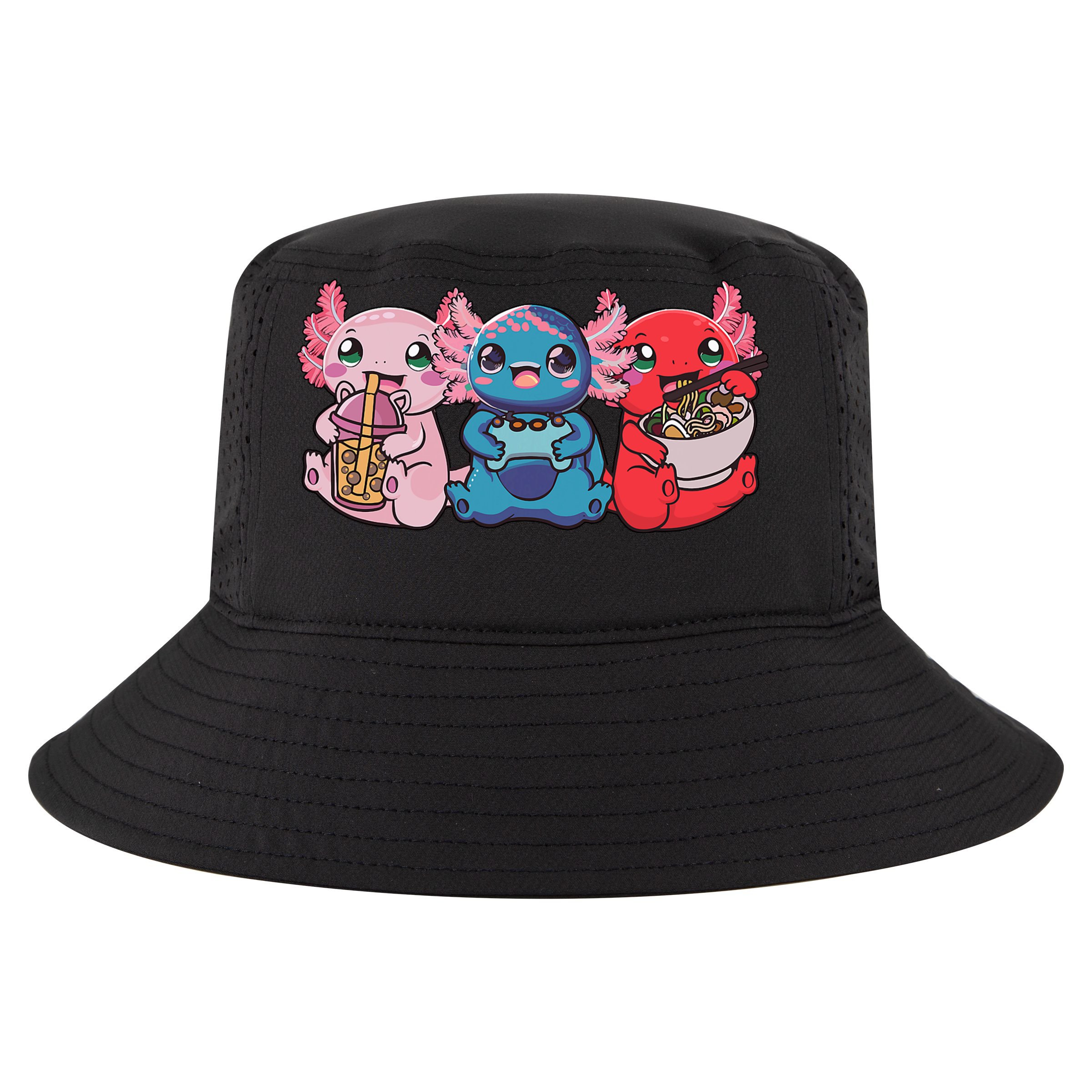 Axolotl Boba Tea Bubble Tea Gaming Gamer Ramen Axolotl  Cooling Performance Crew T-Shirt