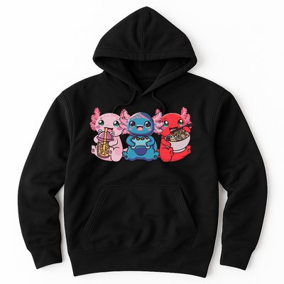 Axolotl Boba Tea Bubble Tea Gaming Gamer Ramen Axolotl  Hoodie