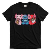 Axolotl Boba Tea Bubble Tea Gaming Gamer Ramen Axolotl  T-Shirt