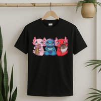 Axolotl Boba Tea Bubble Tea Gaming Gamer Ramen Axolotl  T-Shirt