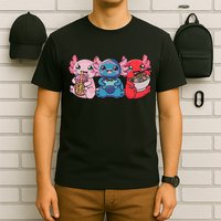Axolotl Boba Tea Bubble Tea Gaming Gamer Ramen Axolotl  T-Shirt