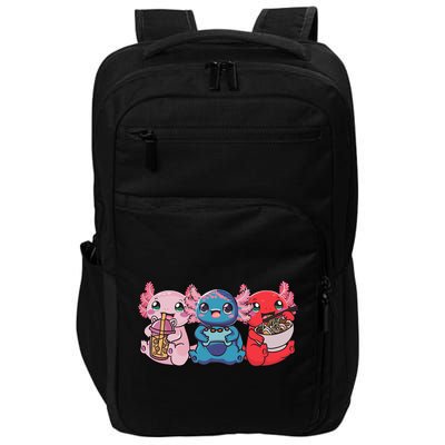 Axolotl Boba Tea Bubble Tea Gaming Gamer Ramen Axolotl  Impact Tech Backpack