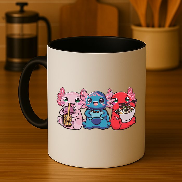 Axolotl Boba Tea Bubble Tea Gaming Gamer Ramen Axolotl  Mug