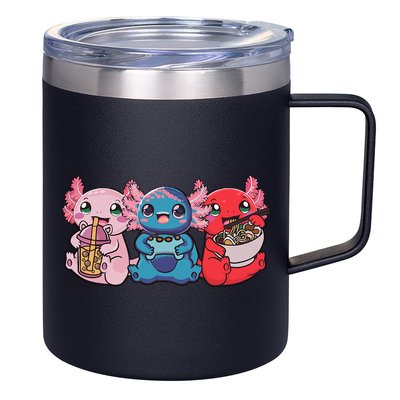 Axolotl Boba Tea Bubble Tea Gaming Gamer Ramen Axolotl  12oz Stainless Steel Coffee Mug
