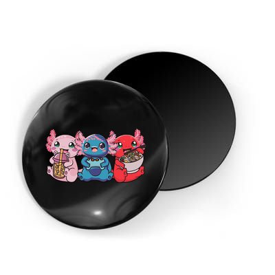Axolotl Boba Tea Bubble Tea Gaming Gamer Ramen Axolotl  Magnet