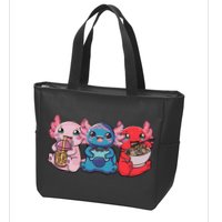 Axolotl Boba Tea Bubble Tea Gaming Gamer Ramen Axolotl  Zip Tote Bag