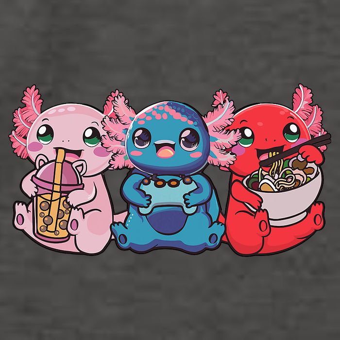 Axolotl Boba Tea Bubble Tea Gaming Gamer Ramen Axolotl  Vector Backpack
