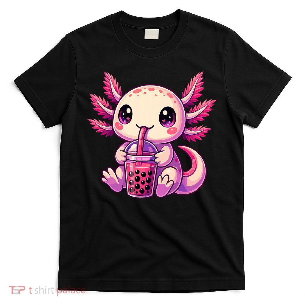 Axolotl Boba Tea Bubble Tea Cute Axolotl T-Shirt