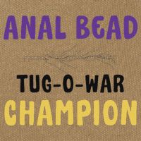 Anal Bead Tug O War Champion Funny Retro Humor Cotton Canvas Backpack