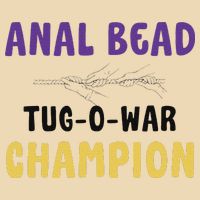 Anal Bead Tug O War Champion Funny Retro Humor Drawstring Bag