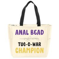Anal Bead Tug O War Champion Funny Retro Humor Zip Tote Bag