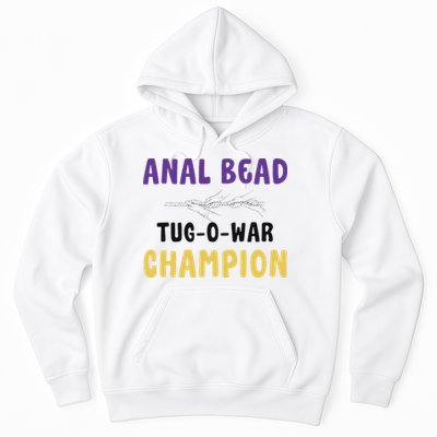 Anal Bead Tug O War Champion Funny Retro Humor Hoodie