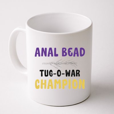 Anal Bead Tug O War Champion Funny Retro Humor Mug