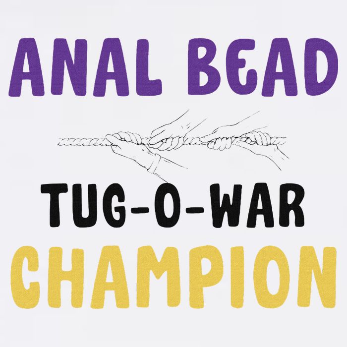 Anal Bead Tug O War Champion Funny Retro Humor 11oz C Handle Ceramic Mug