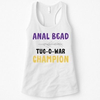 Anal Bead Tug O War Champion Funny Retro Humor Womens Tank Top