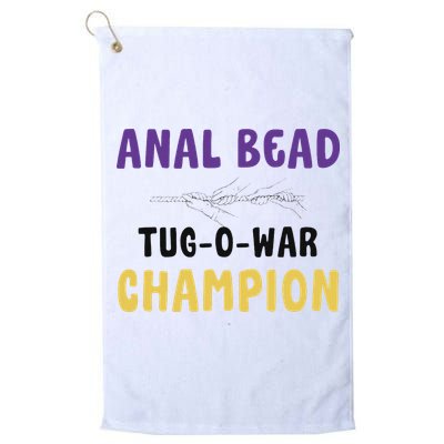 Anal Bead Tug O War Champion Funny Retro Humor Golf Towel