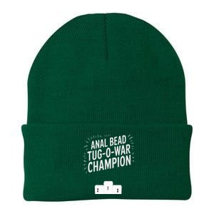 Anal Bead Tug O War Champion Funny Saying Knit Cap Winter Beanie