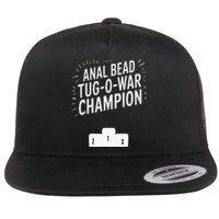 Anal Bead Tug O War Champion Funny Saying Flat Bill Trucker Hat