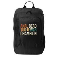 Anal Bead Tug O War Champion Funny Saying City Backpack