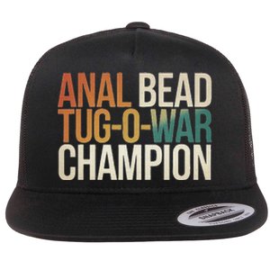 Anal Bead Tug O War Champion Funny Saying Flat Bill Trucker Hat