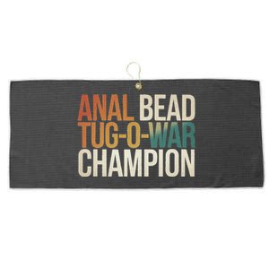 Anal Bead Tug O War Champion Funny Saying Large Microfiber Waffle Golf Towel